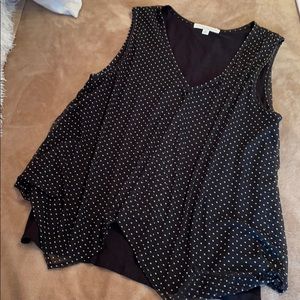 Green envision black top tank blouse Medium